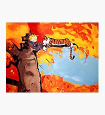 Calvin and Hobbes Autumn Photographic Print
