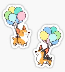 Corgi Balloon Sticker