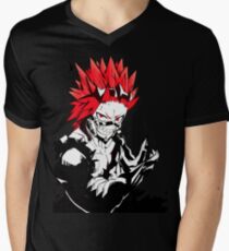 Camiseta para hombre de cuello en v alboroto rojo