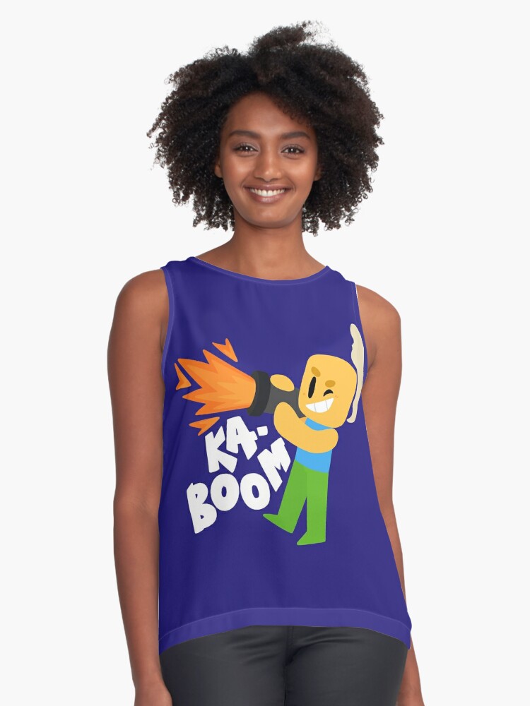 Kaboom Roblox Inspired Animated Blocky Character Noob T Shirt Sleeveless Top By Smoothnoob - kaboom roblox inspired animated blocky character noob t shirt