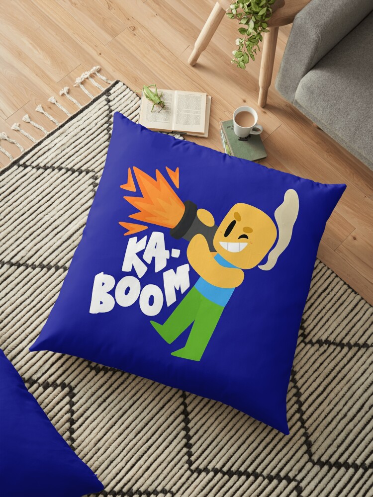 Kaboom Roblox Inspired Animated Blocky Character Noob T Shirt Floor Pillow By Smoothnoob Redbubble - roblox noob with dog roblox inspired t shirt laptop skin by smoothnoob redbubble