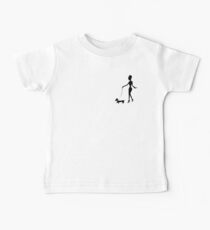 Flaunting The Pooch (peach) - Dachshund Sausage Dog Baby Tee