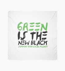 Green Is The New Black - Support your local Planet - Planet Blue - Planet Earth Tee Shirt Gift Scarf