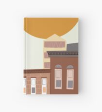An abstract, cartoon urban, city vector illustration with skyscrapers. Hardcover Journal