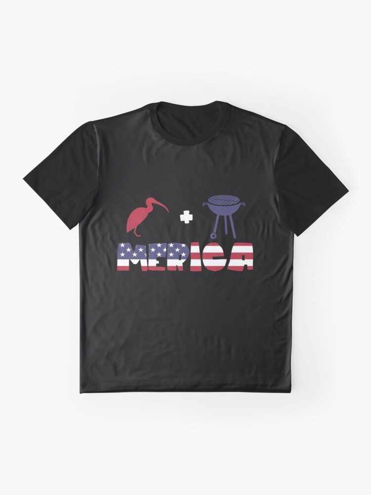 Vista alternativa de Camiseta gráfica Curlew plus Barbeque Merica American Flag