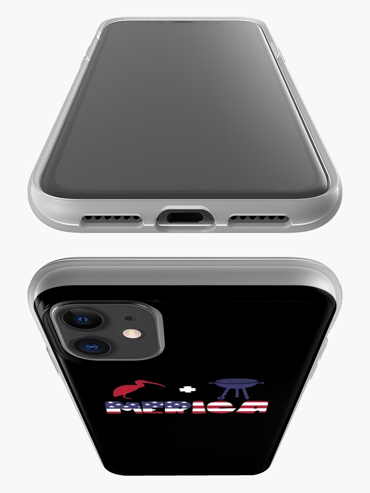 Vista alternativa de Funda y vinilo para iPhone Curlew plus Barbeque Merica American Flag