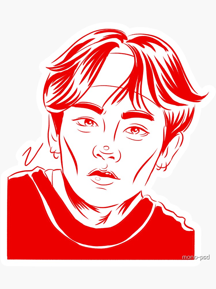 "BTS V" Sticker by mono-psd | Redbubble