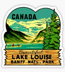 Beautiful Lake Louise Vintage Travel Decal Sticker
