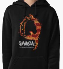 QAnon Fire Q America Random Deepstate T-Shirt by Scralandore Design Pullover Hoodie