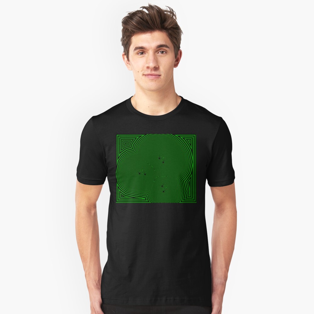Chickenfeet - Green Slim Fit T-Shirt