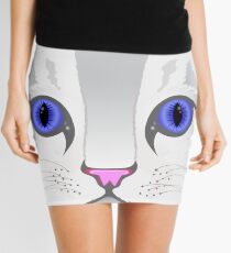 Cute White Kitty Cat Mini Skirt