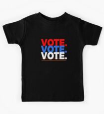 Vote Vote Vote Red , White And Blue Kids Tee