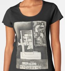 Architectural shapes on a black background Women's Premium T-Shirt