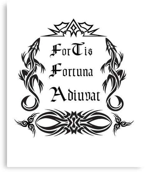 "Fortis Fortuna Adiuvat Quotes Tattos" Canvas Prints by Artmed96