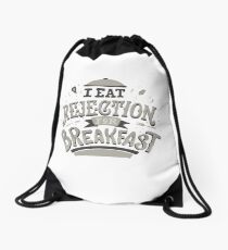 I Eat Rejection For Breakfast - Cream Drawstring Bag