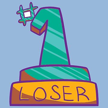 Artwork thumbnail, #1 Loser Trophy in blue-green by Carolyn-Loftus