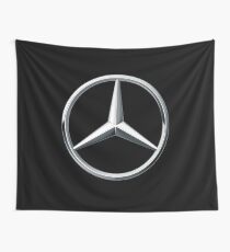 mercedes benz logo (black tshirt) Wall Tapestry
