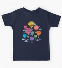 Hot Air Balloon Night Kids Tee