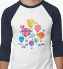 Hot Air Balloon Night Men's Baseball ¾ T-Shirt