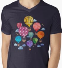 Hot Air Balloon Night Men's V-Neck T-Shirt