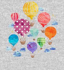 Hot Air Balloon Night Kids Pullover Hoodie