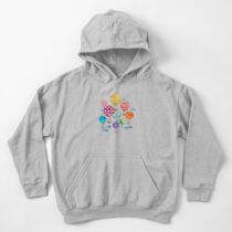 Hot Air Balloon Night Kids Pullover Hoodie