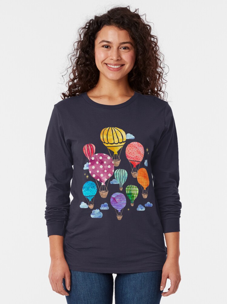 Alternate view of Hot Air Balloon Night Long Sleeve T-Shirt