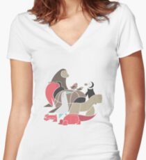 Galapagos Women's Fitted V-Neck T-Shirt