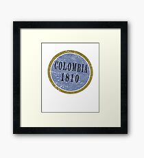 Vintage Colombia Independence day Framed Print