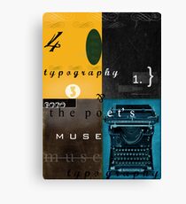 typography and the poet's muse Canvas Print