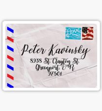 Peter Kavinskys Brief Sticker