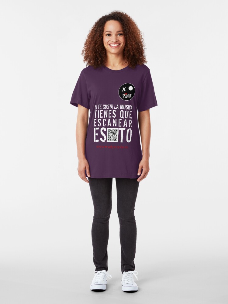 Vista alternativa de Camiseta ajustada Mad People - Si te gusta la música