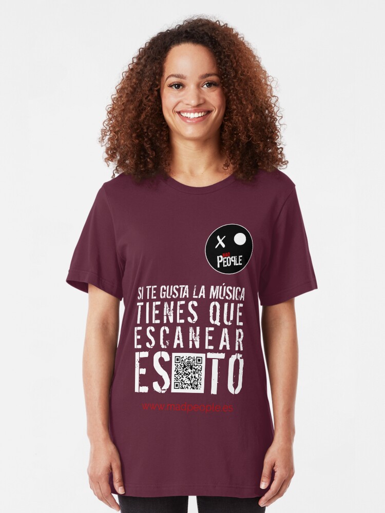 Vista alternativa de Camiseta ajustada Mad People - Si te gusta la música