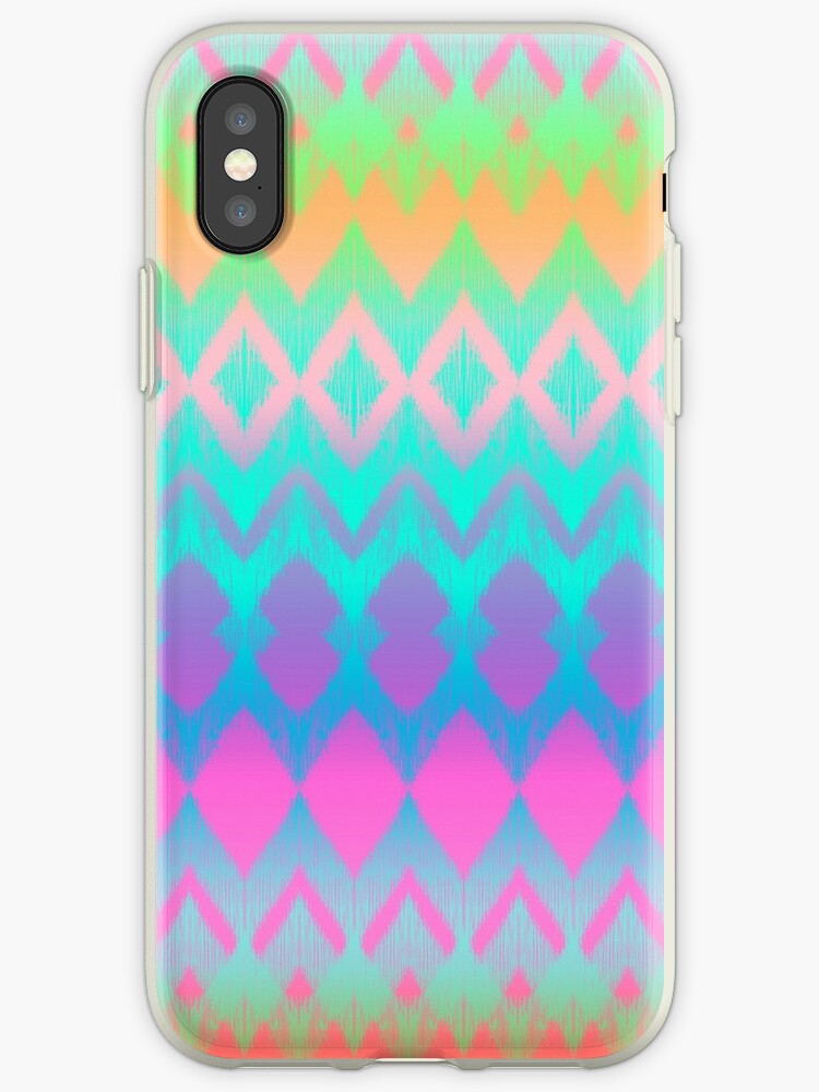 rainbow-ikat-pattern-iphone-cases-covers-by-micklyn-redbubble