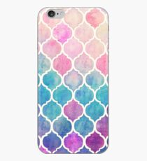 Rainbow Pastel Watercolor Moroccan Pattern iPhone Case