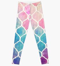 Rainbow Pastel aquarelle marocaine Leggings