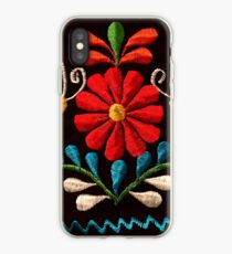 Schmetterlinge und eine rote Blume iPhone-Hülle & Cover