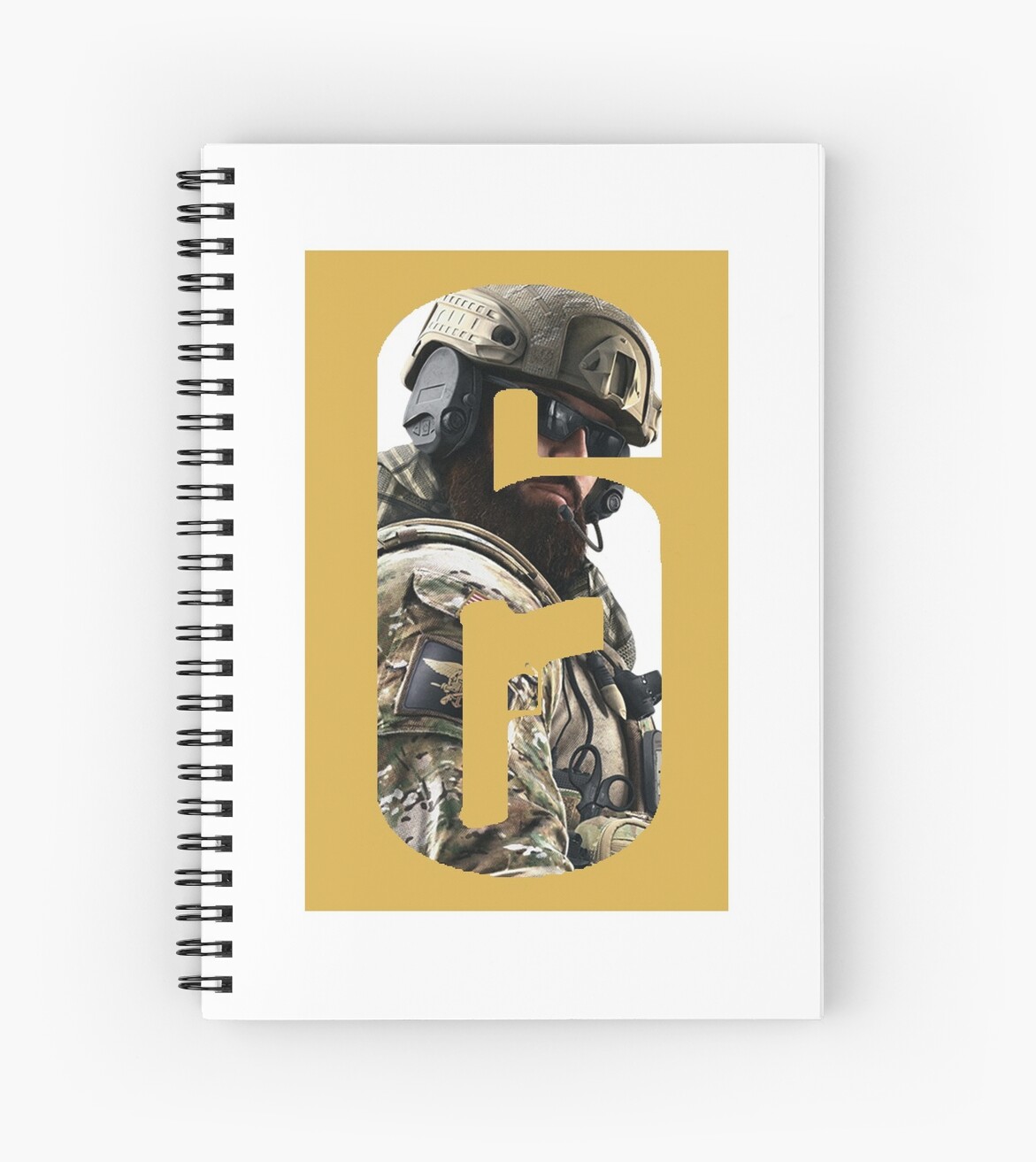 Rainbow Six Siege Blackbeard Logo Design Spiral Notebooks By