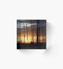 Kalamaki sunset Acrylic Block