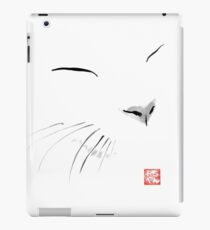 white cat iPad Case/Skin