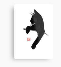 cat is waiting Metal Print