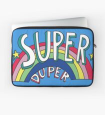 Super Duper Hand Drawn Seventies Style Rainbow Graphic Laptop Sleeve