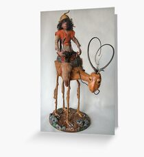 Nightrider - art doll sculpture Greeting Card