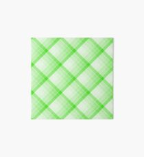 Green Geometric Squares Diagonal Check Tablecloth Art Board