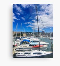 Yachts And Masts Metal Print