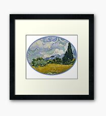 Art Wheat Field with Cypresses,Vincent van Gogh, 1889 Framed Print
