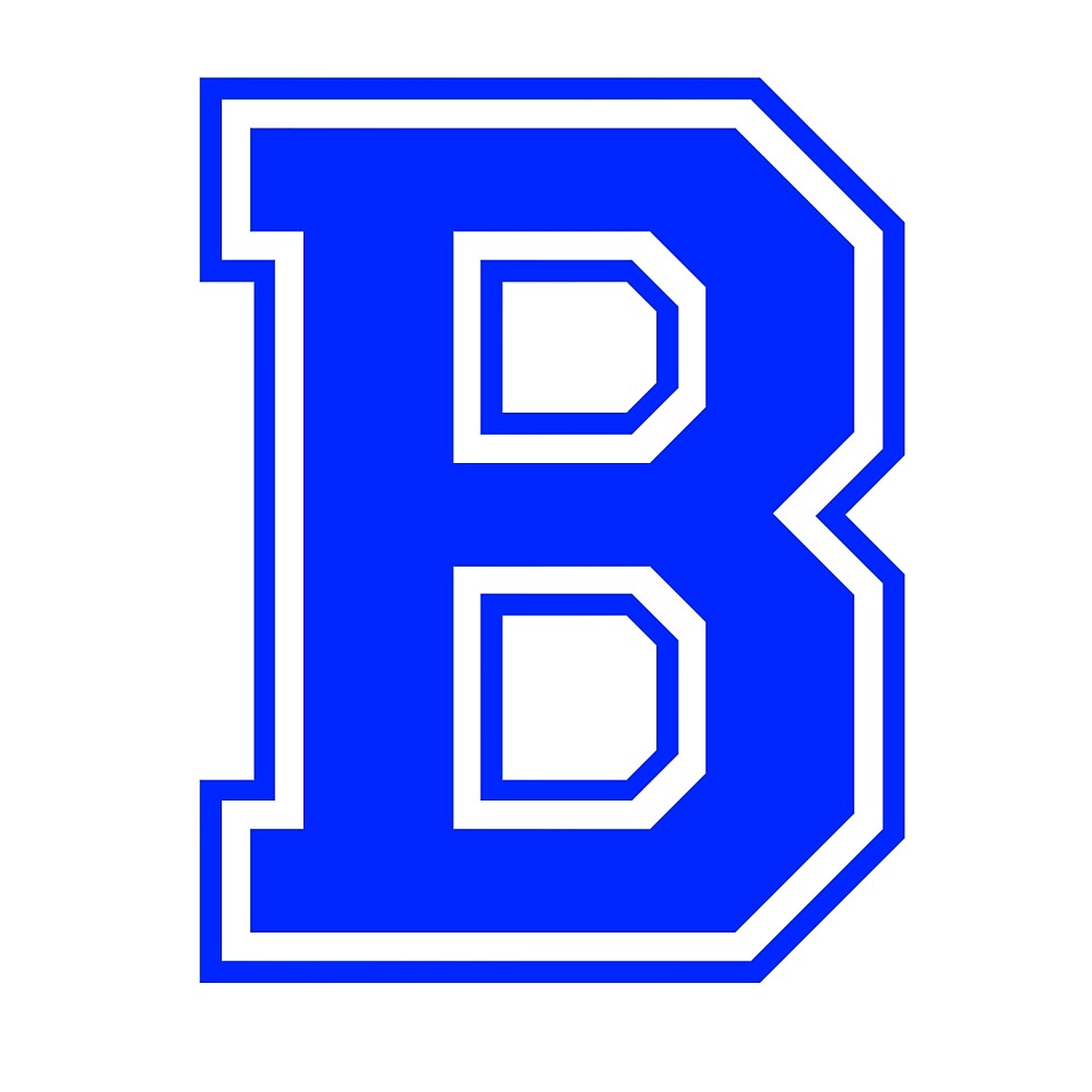 "Varsity Letter B Blue Monogram" By Roselia | Redbubble