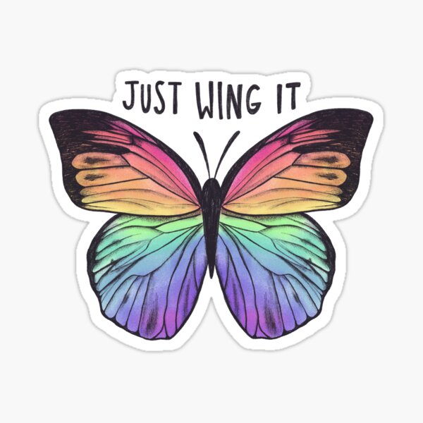 Just Wing It Sticker