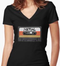 Heavy metal Music band logo Women's Fitted V-Neck T-Shirt