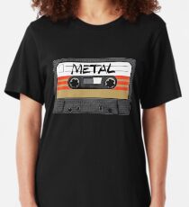 Heavy metal Music band logo Slim Fit T-Shirt